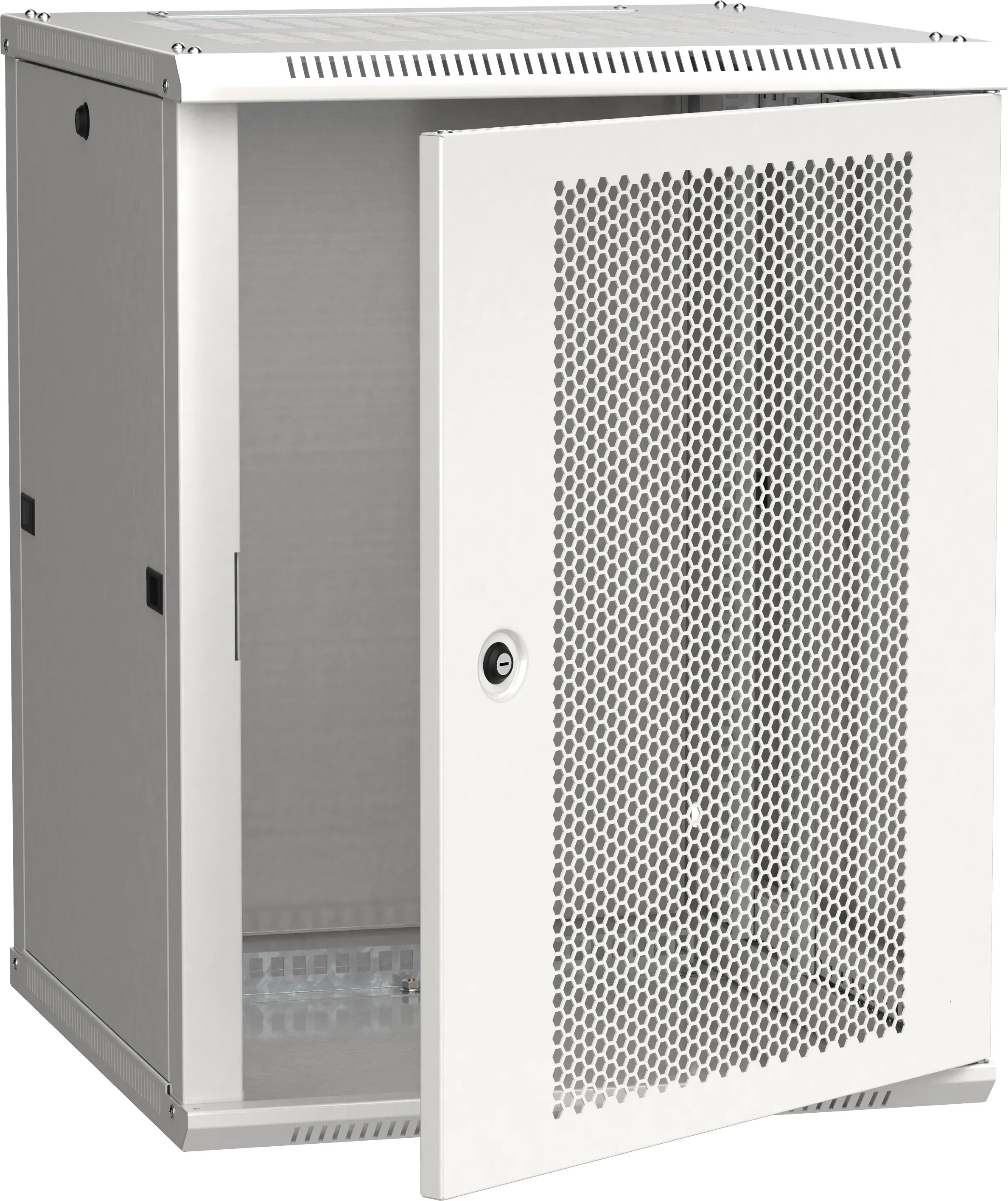 Шкаф LINEA W 12U 600x600 мм дверь перфорированная RAL7035