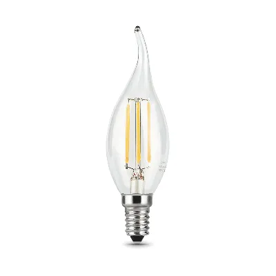 Лампа светодиодная филаментная LED 5 Вт 420 лм 2700К AC185-265В E14 свеча теплая диммируемая Black Filament Gauss
