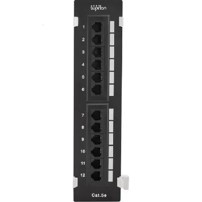 Патч-панель настенная 12 портов RJ-45. UTP. Cat.5e 