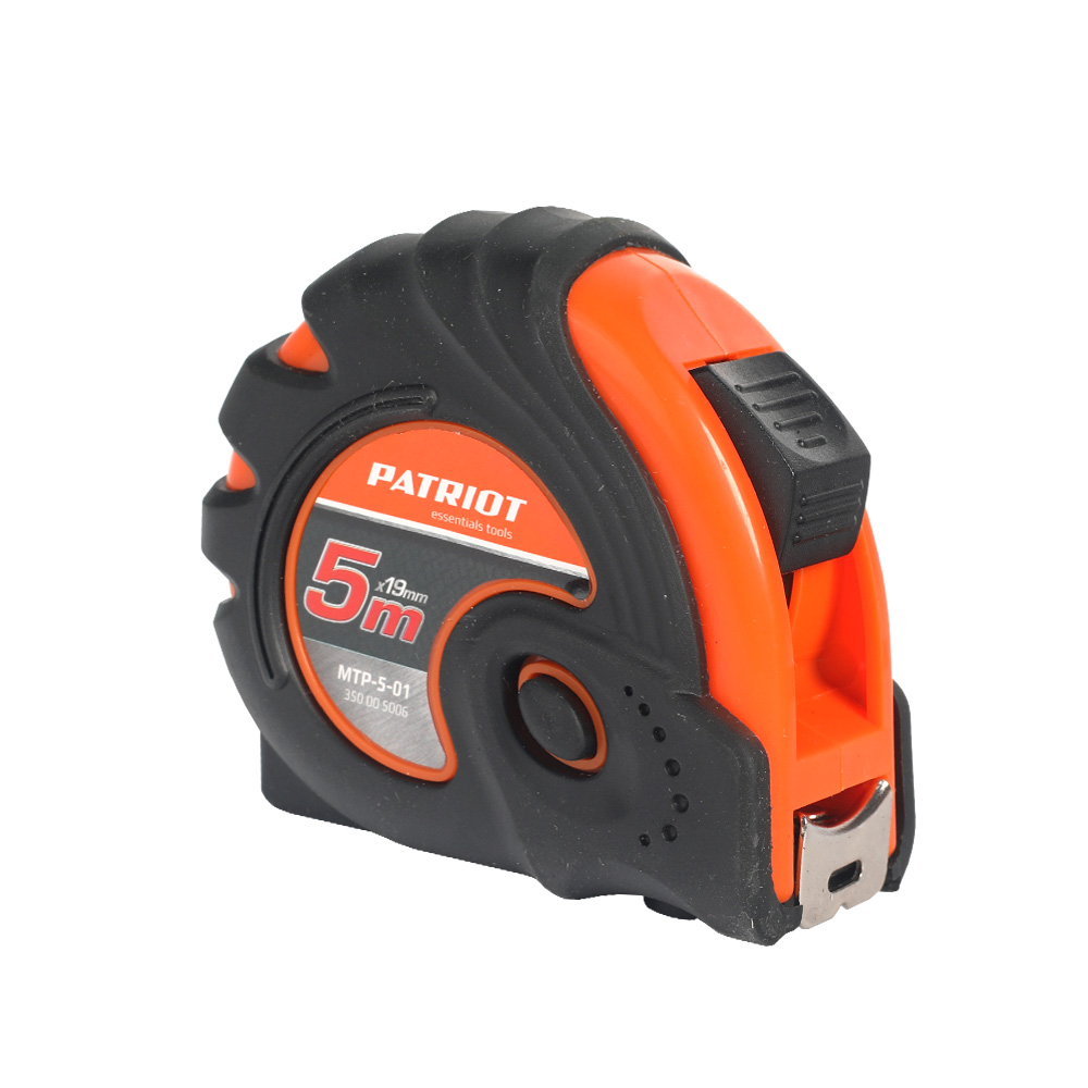 Рулетка MTP-5-01, ширина ленты 19мм, ударопрочный корпус, обрезиненная, 5м