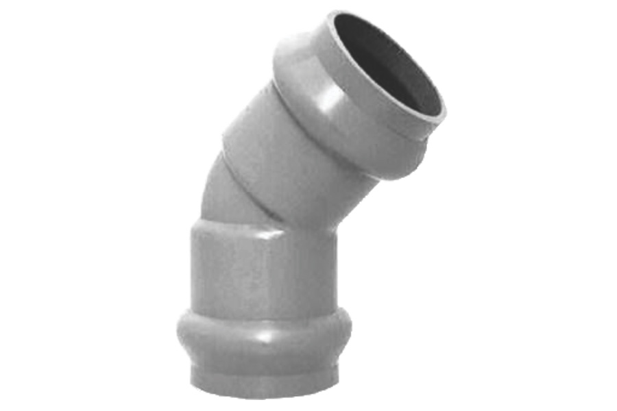 Отвод НПВХ (PVC-U) 110х45 двухраструбный  PN10