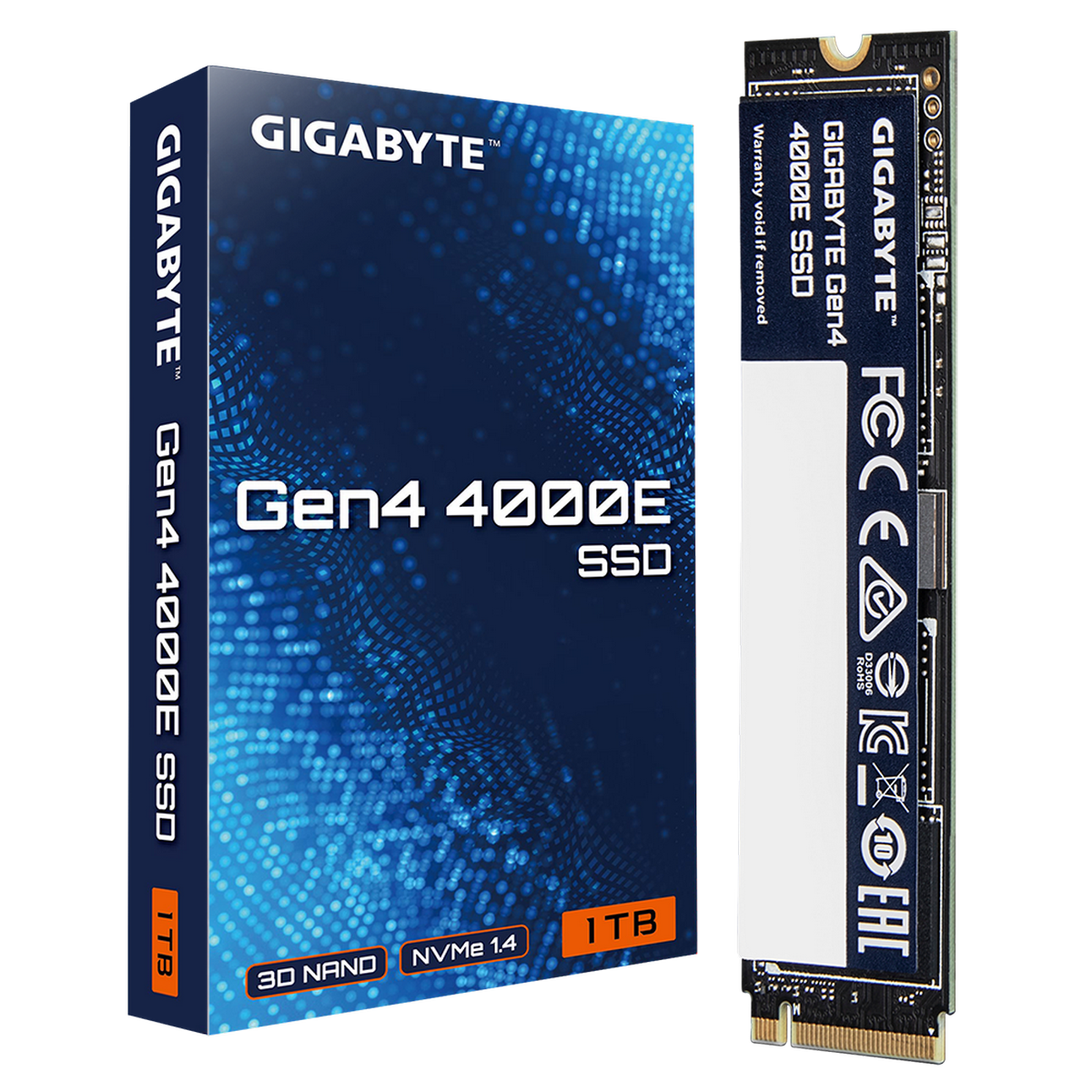 Накопитель SSD M.2 2280 1TB Gen4 4000E, P CIe 4.0 x4, NVMe 1.4, 4000/3900 Мб/с