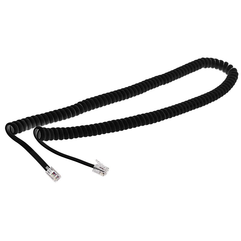 Шнур витой трубочный 4р-4с 2м черный (уп 10 шт),