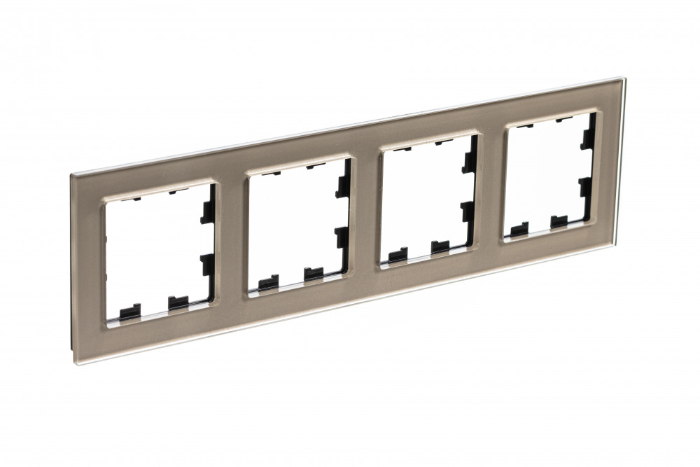 Рамка четырехпостовая ATLASDESIGN NATURE, СТЕКЛО ШАМПАНЬ