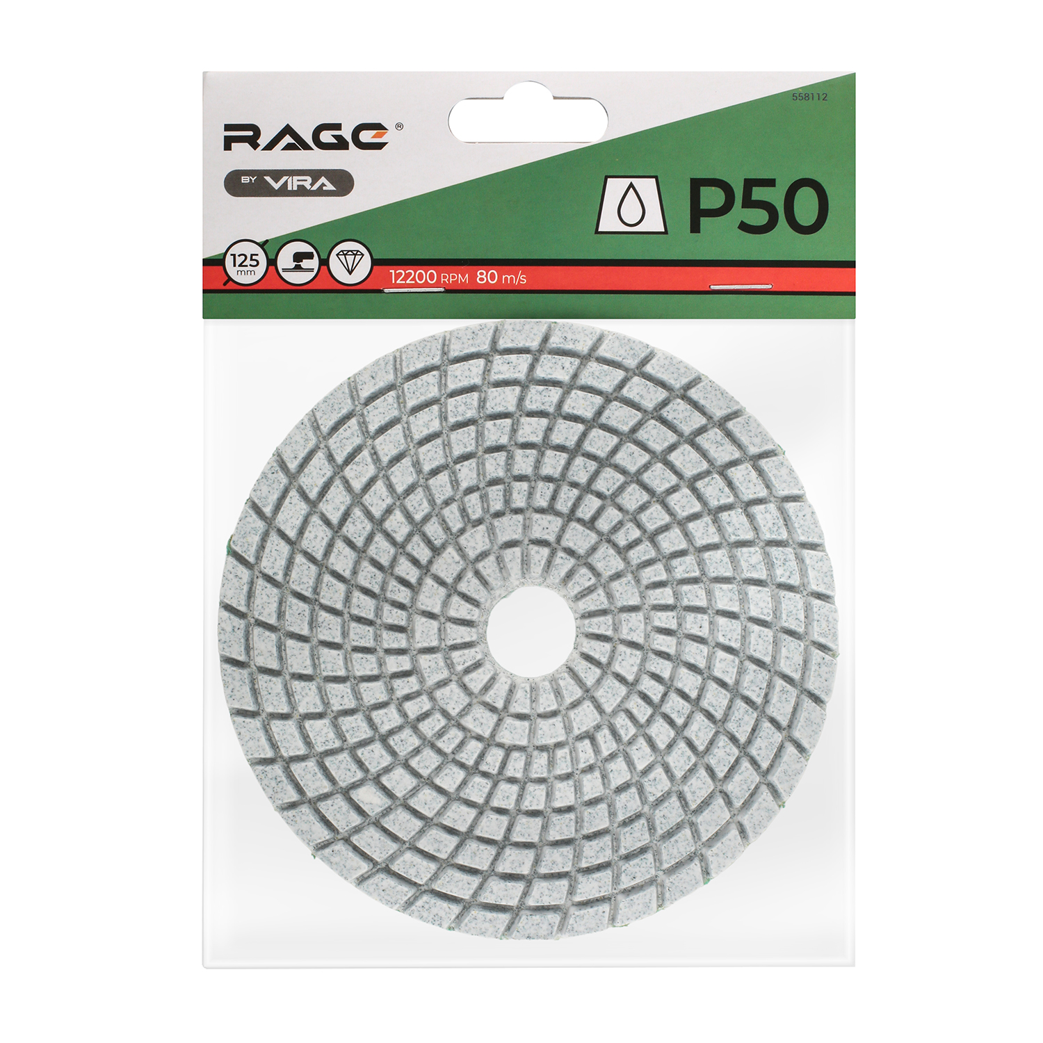 Круг алмазный гибкий шлифовальный Р50 125 мм черепашка для керамогранита АГШК мокрое шлифование