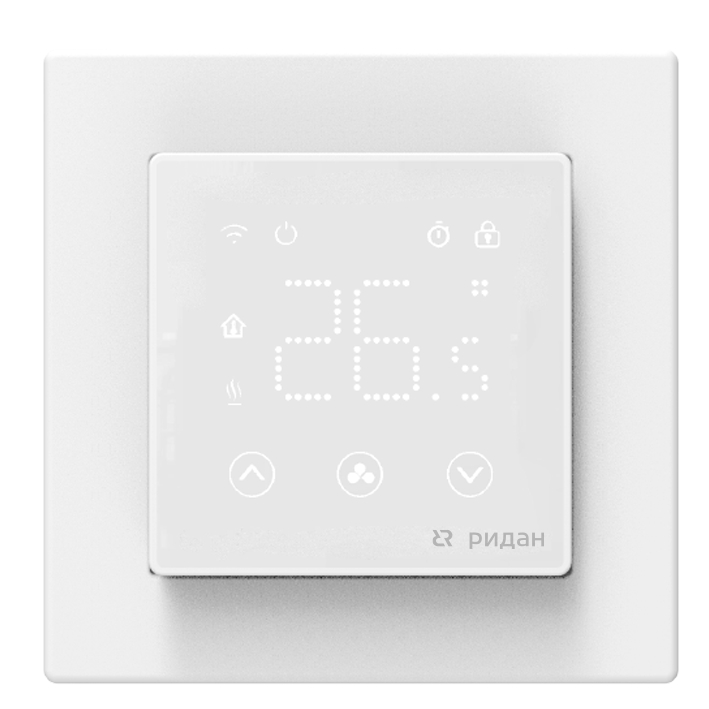 Терморегулятор с комбинацией датчиков Ридан Clever с Wi-Fi белый 16А