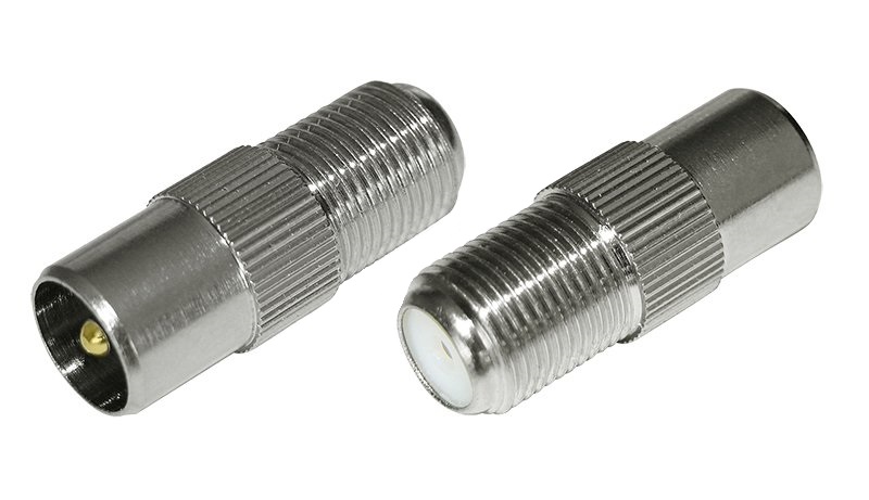 Переход гнездо F - штекер TV,