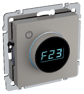 BRITE Термостат электронный с индикацией ТС10-1-БрКр бежевый IEK