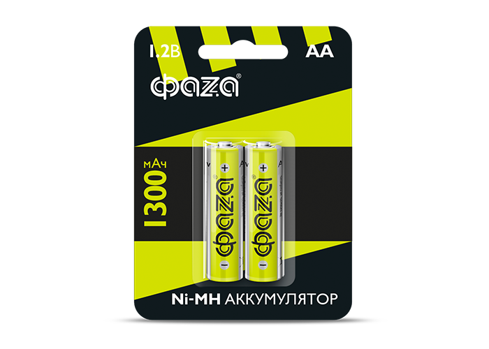 Элемент питания аккумуляторный AA 1300мАч Ni-MH