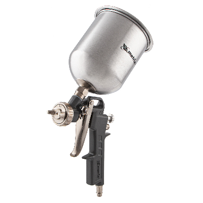 Краскораспылитель пневмат. с верхним бачком V=1,0 л, сопла диаметром 1.2, 1.5 и 1.8 мм