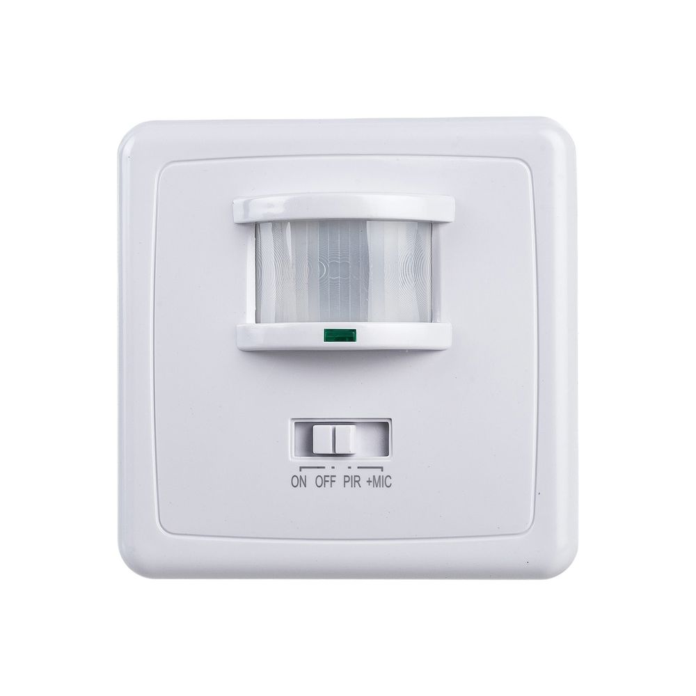 Датчик движения ИК встраиваемый 500w 140 гр. 12м IP20 белый