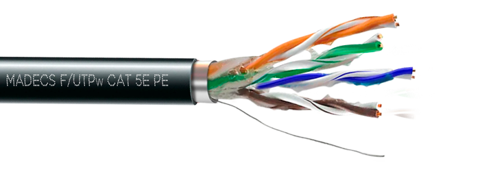 Витая пара F/UTPw 4PR 24AWG Cat.5e OUTDOOR Наружная экранированная с гидрофобным заполнением(DCM Test Report) Польша
