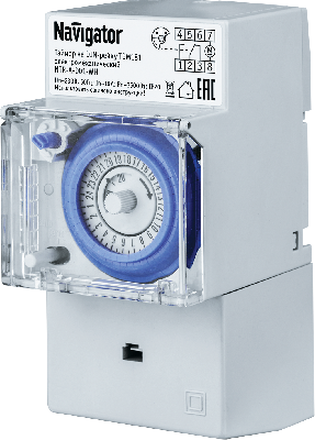 Таймер Navigator 61 560 NTR-A-D01-GR на DIN-рейку электромех.