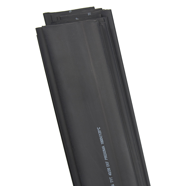 Трубка термоусаживаемая ТУТ нг 40/20 черная в отрезках по 1м PROxima