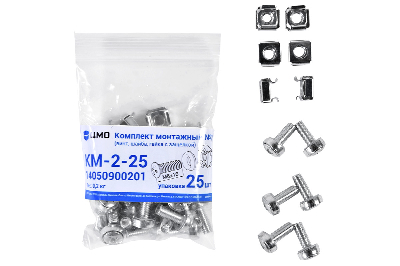 Комплект монтажный № 2 (винт, шайба гайка с защелкой) 25 шт