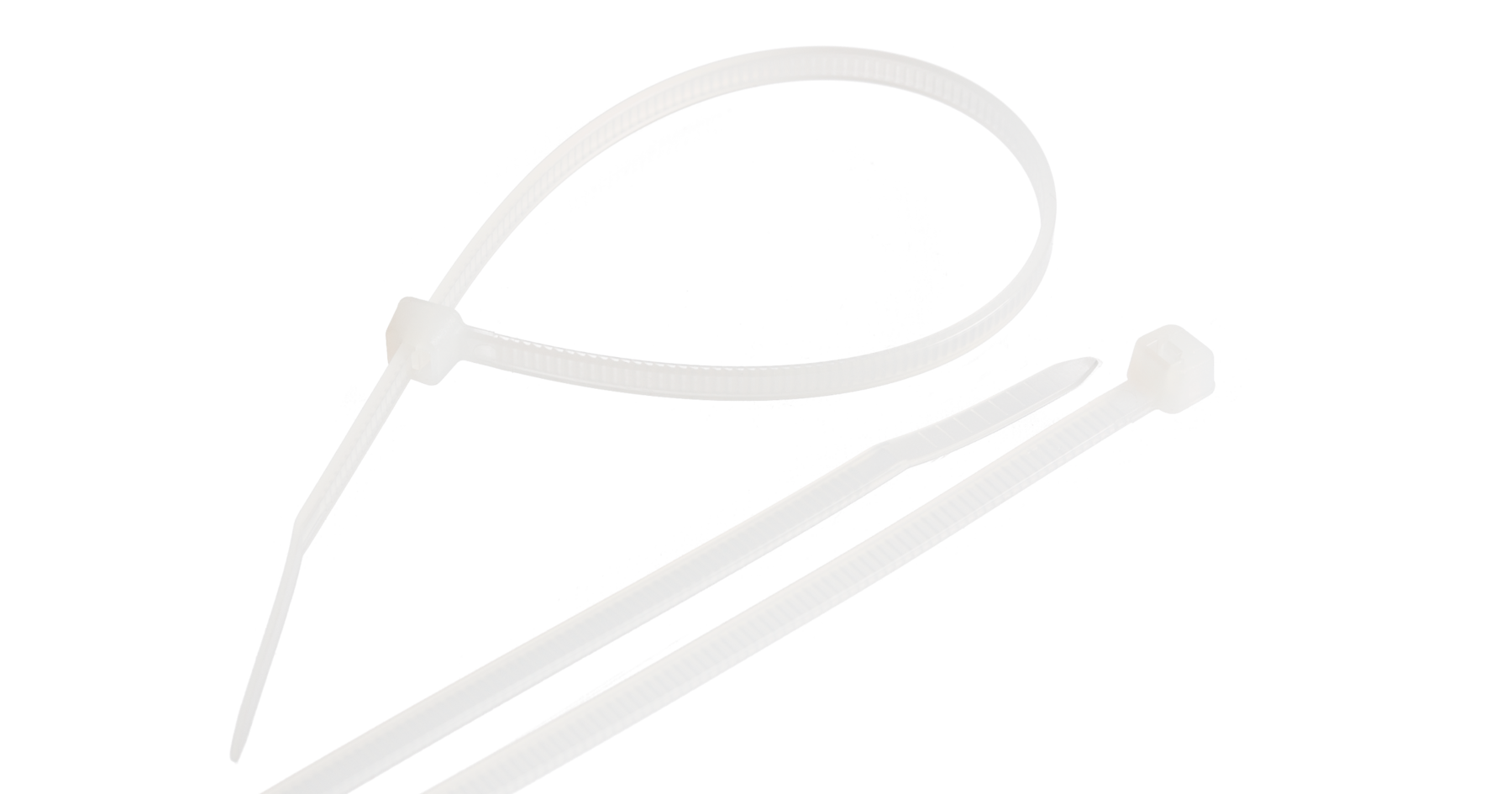 Стяжка нейлоновая неоткрывающаяся, 100х2,5мм, белая, 100шт