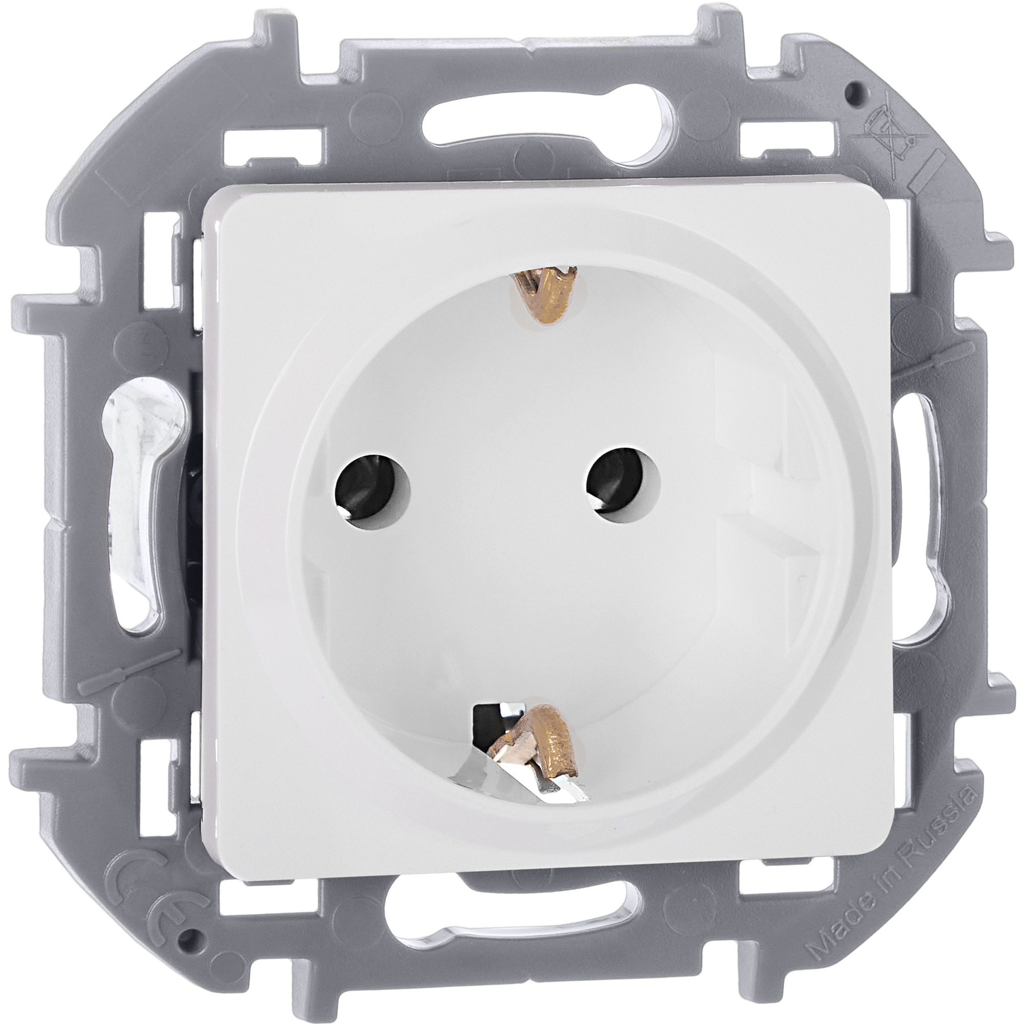 Розетка 2К+З немецкий стандарт 16 А 250 В~ INSPIRIA белый