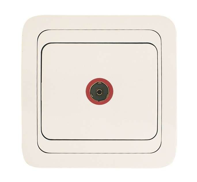 Mimoza Розетка телевизионная TV белая/белая