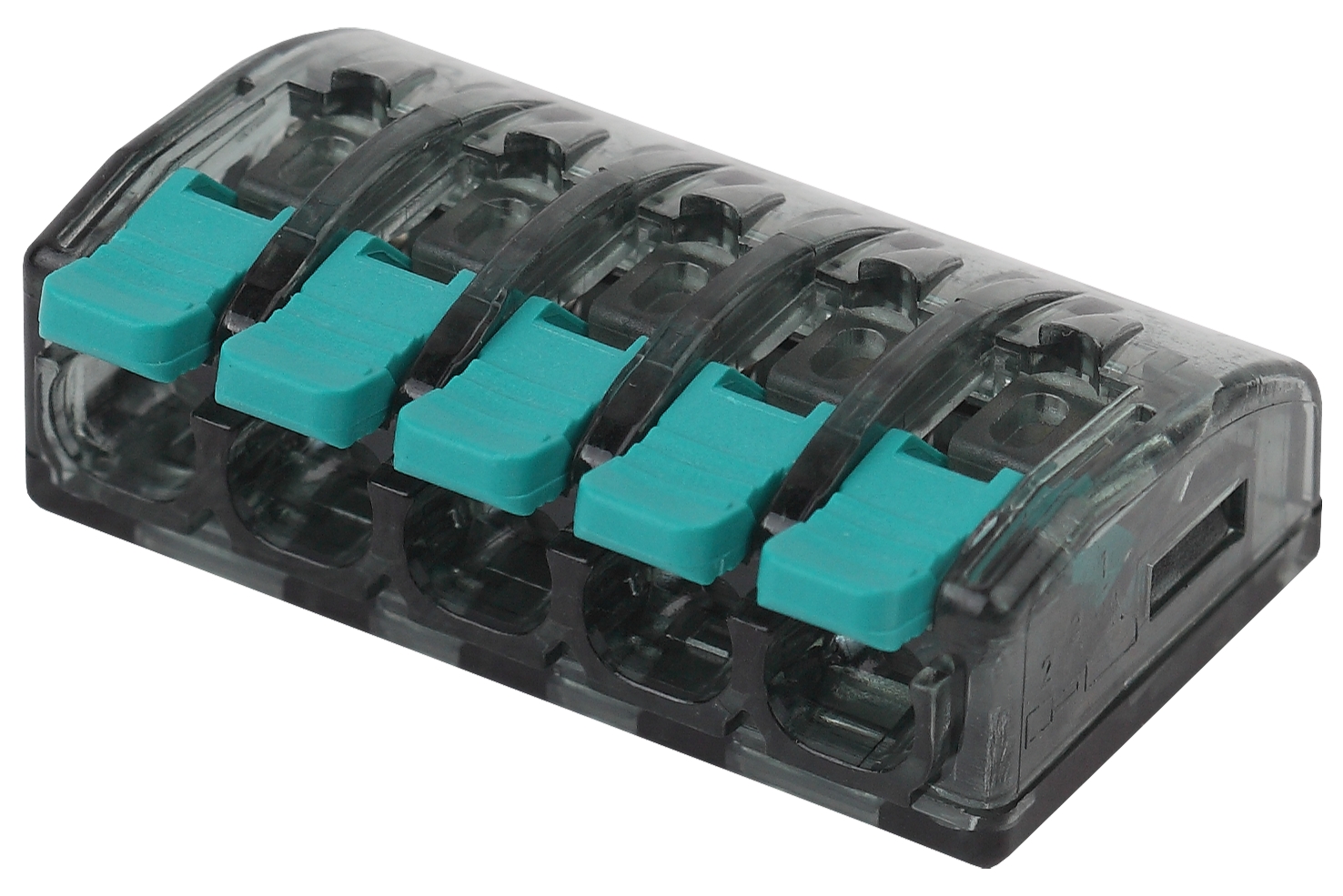 Клемма компактная серии 415 с рычагом, 5 отверстия, 0,5-4 мм2 NO-224-48