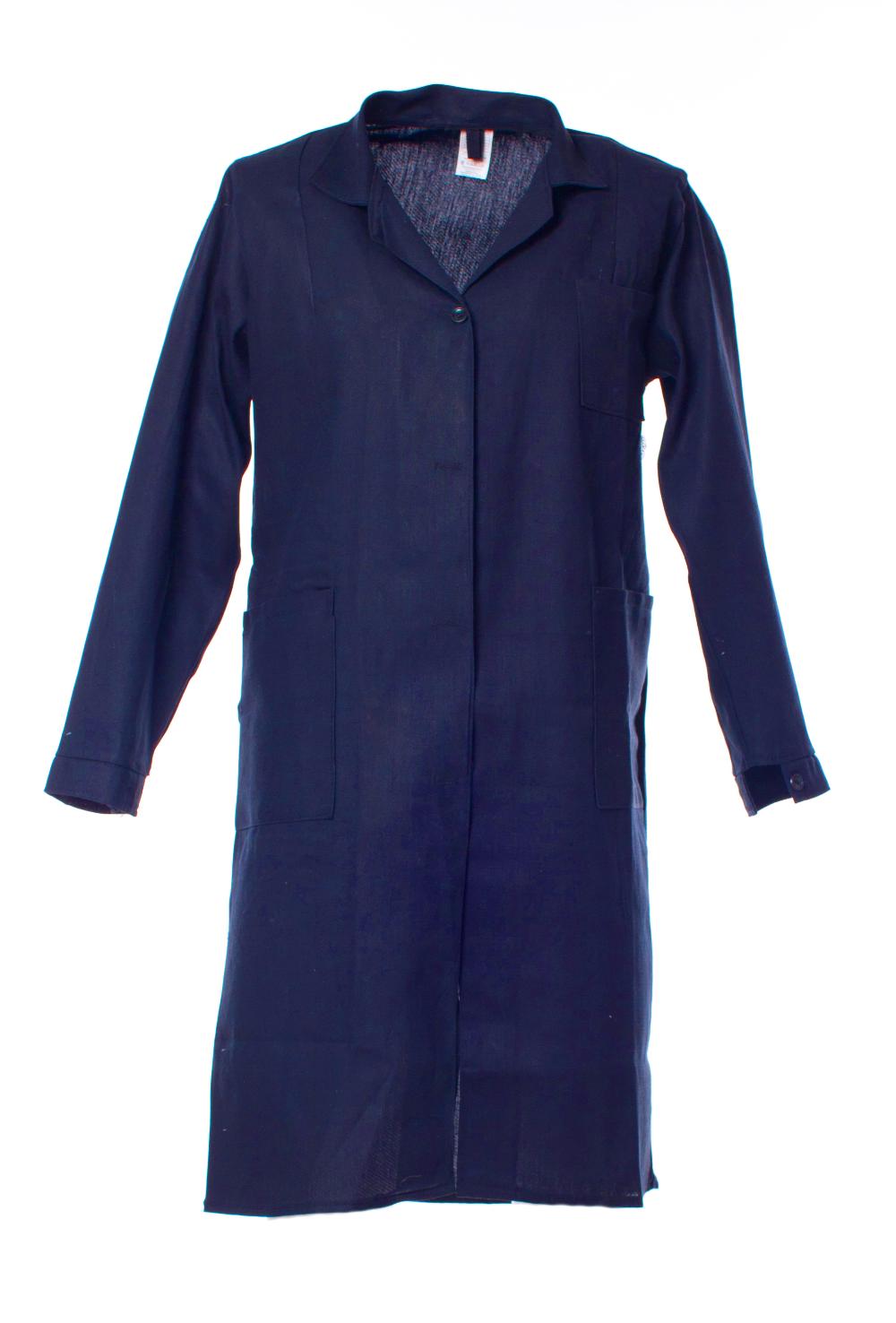 Халат женский ИТР, бязь, синий, р. 60-62/158-164