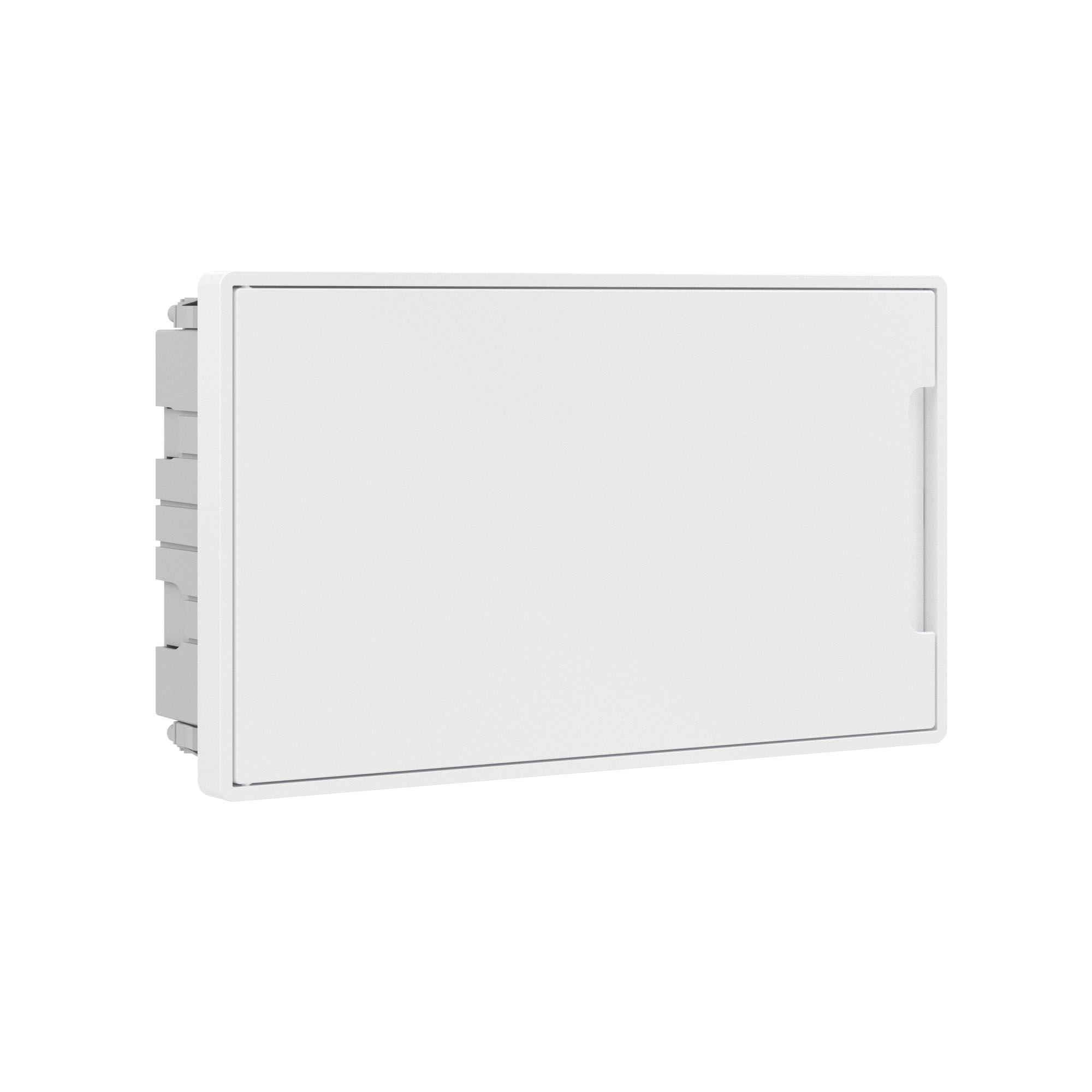 Щиток 18 мод встраиваемый FRAME, белый, с белой дверцей, с 2  шинами PEN на 8 и 10 отв.