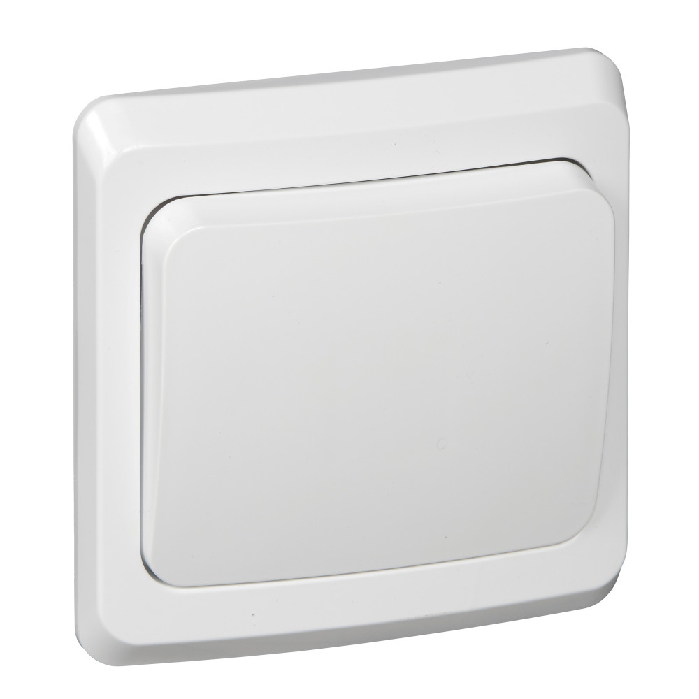 ЭТЮД Переключатель одноклавишный скрытый белый сх.6