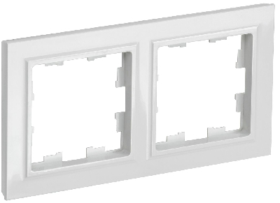 BRITE Рамка 2 поста РУ-2-БрБ белый