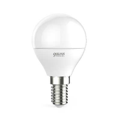 Лампа светодиодная LED 6 Вт 450 лм 4100К AC180-240В E14 шар P45 нейтральный  Elementary Gauss