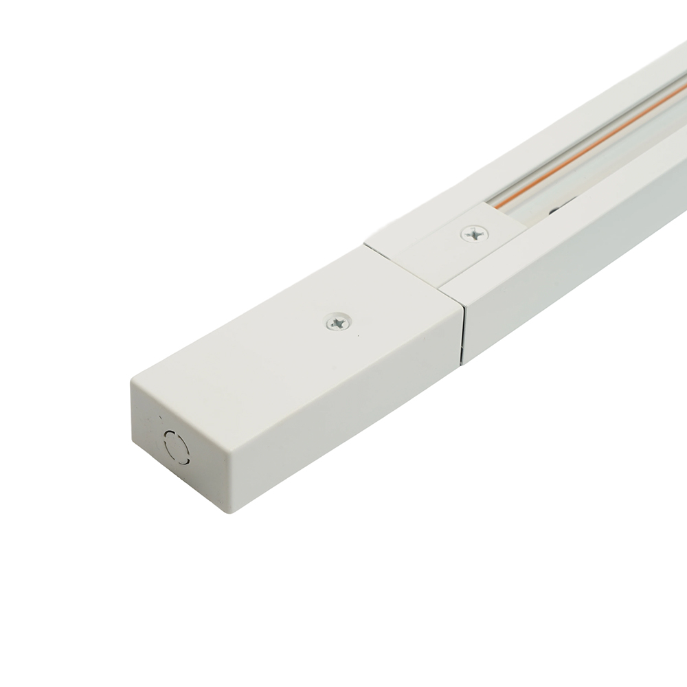 Шинопровод для трековых светильников 1м белый квадратный (в наборе токовод заглушка крепление)