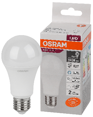 Лампа светодиодная LED 15 Вт E27 6500К 1200Лм груша 220 В (замена 125Вт) OSRAM