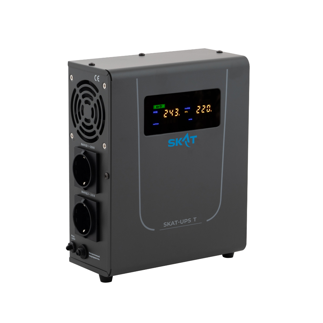 Источник бесперебойного питания SKAT-UPS 300T Lin e-Interactive 220В, 300ВА, работает от 1 внешней АКБ