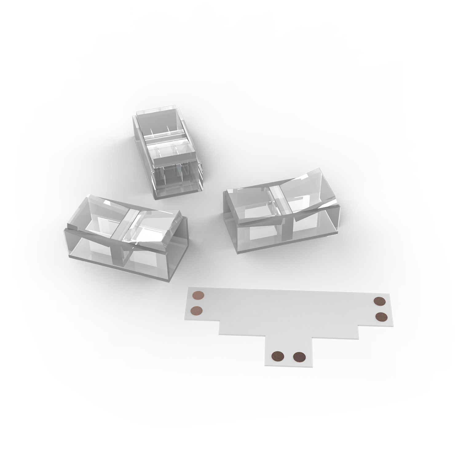 Набор коннектров для светодиодной ленты Т-образный коннектор 3 клипсы 8-10мм Basic