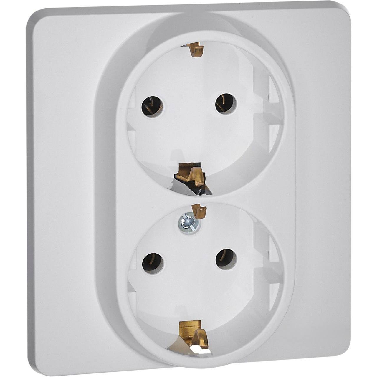 Розетка 2 x 2К+З немецкий стандарт 16 А 250 В~ INSPIRIA белый