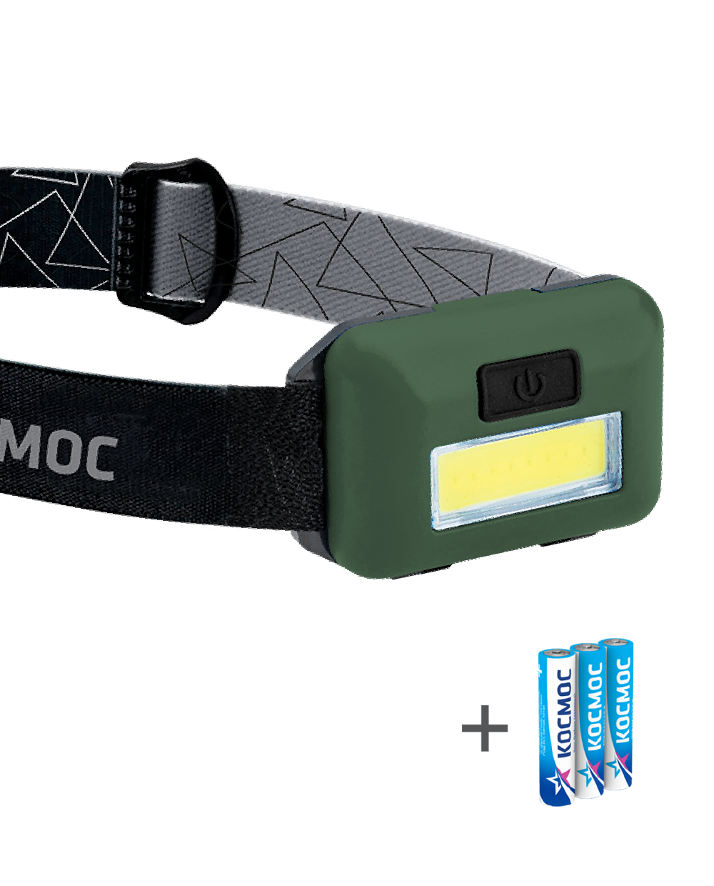 Фонарь налобный 3ВтCOBLED/3xAAA (R03) в комплекте/корпус ABS-пластик