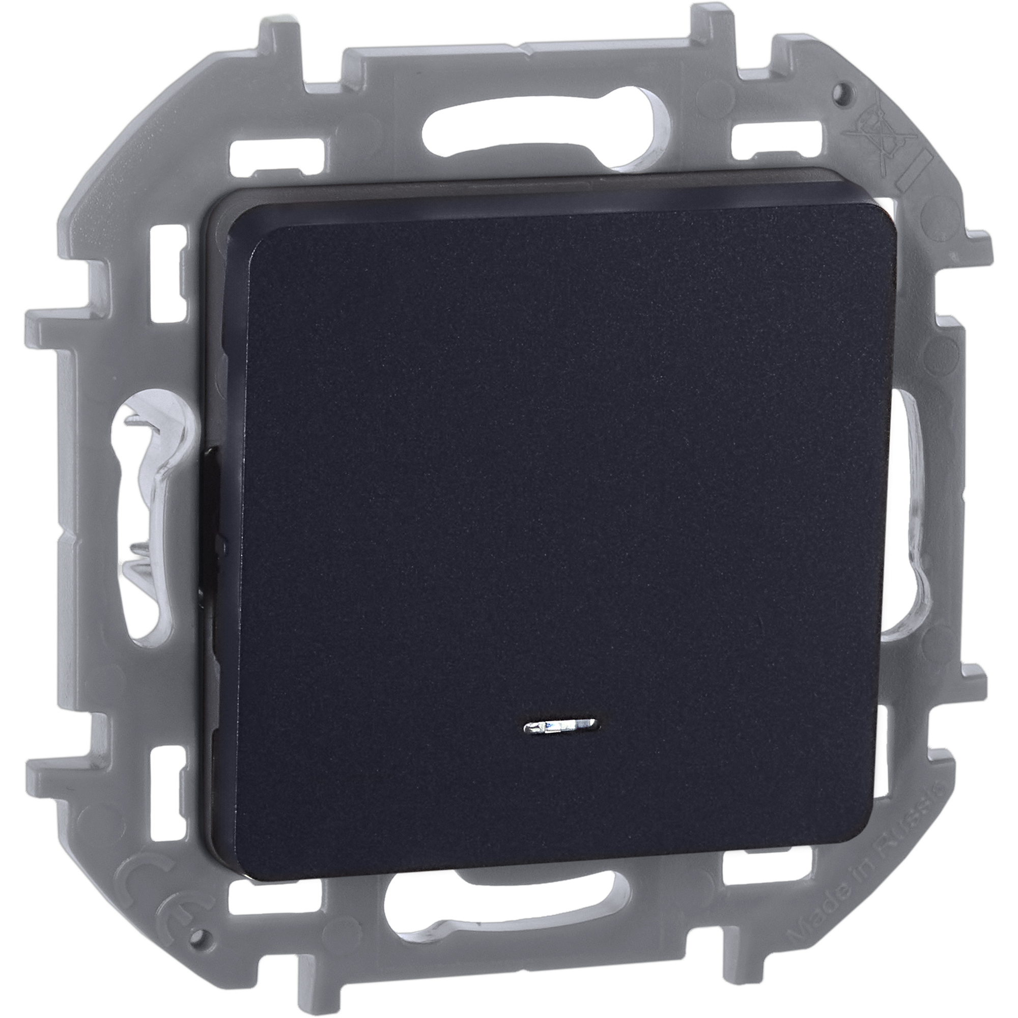 Переключатель одноклавишный с подсветкой/индикацией INSPIRIA 10 AX 250 В~ антрацит