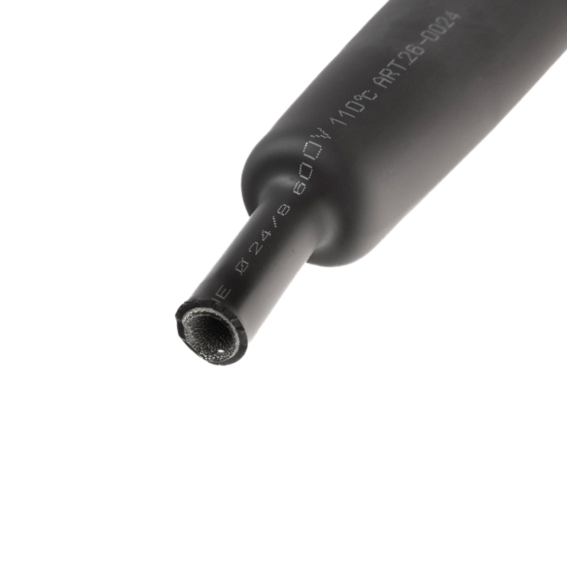 Трубка термоусаживаемая СТТК (3:1) двустенная     клеевая 24,0/8,0мм, черная, упаковка 5 шт. по 1м