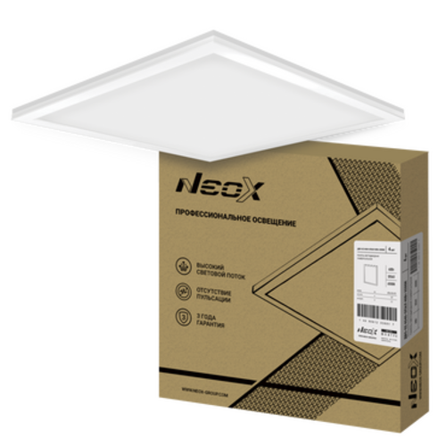 Панель светодиодная универсальная ДВО-02 4065-ОПАЛ 40Вт 230В 6500К 595х595мм NEOX