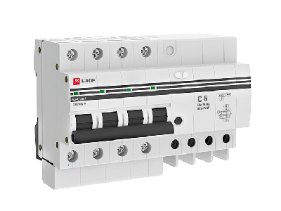 Дифференциальный автомат АД-4 6А/10мА (х-ка C, АС, электронный, защита 270В) 4,5кА PROxima