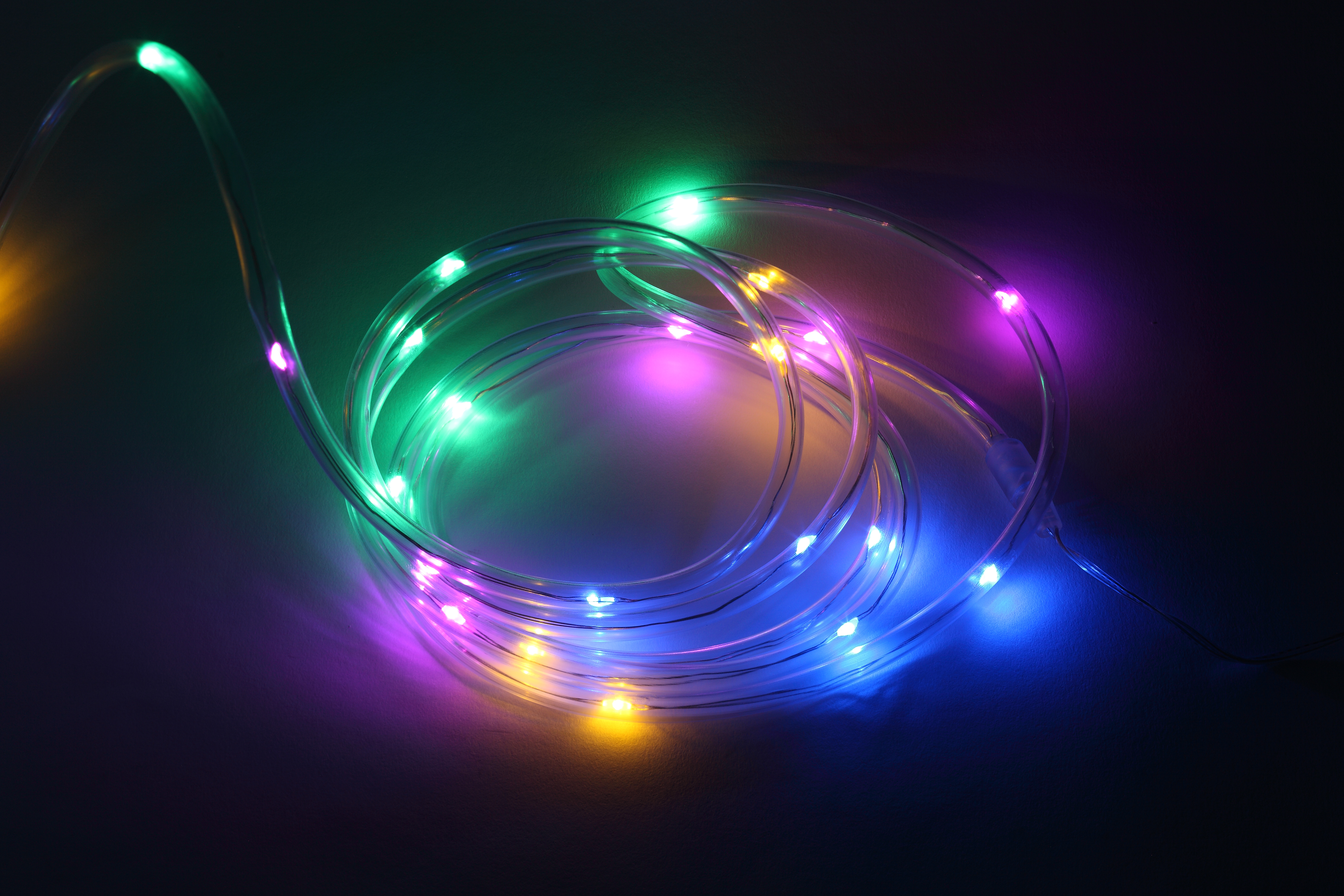 Светильник садовый дюралайт на солнечной батарее, мультиколор, 5 м ERANN24-12