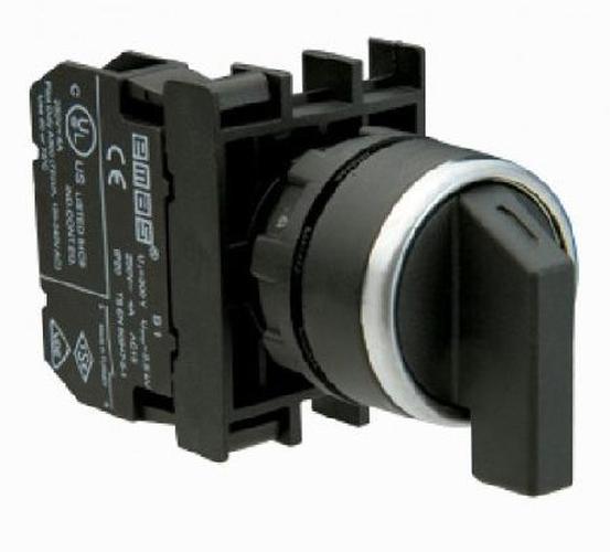 Переключатель 2-0-1 (1НО+1НО), с фиксацией в положении 1, серия B (250В AC, 4А), IP50