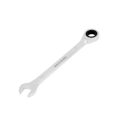 Ключ комбинированный трещоточный 13 мм, CrV, зеркальный хром, REXANT