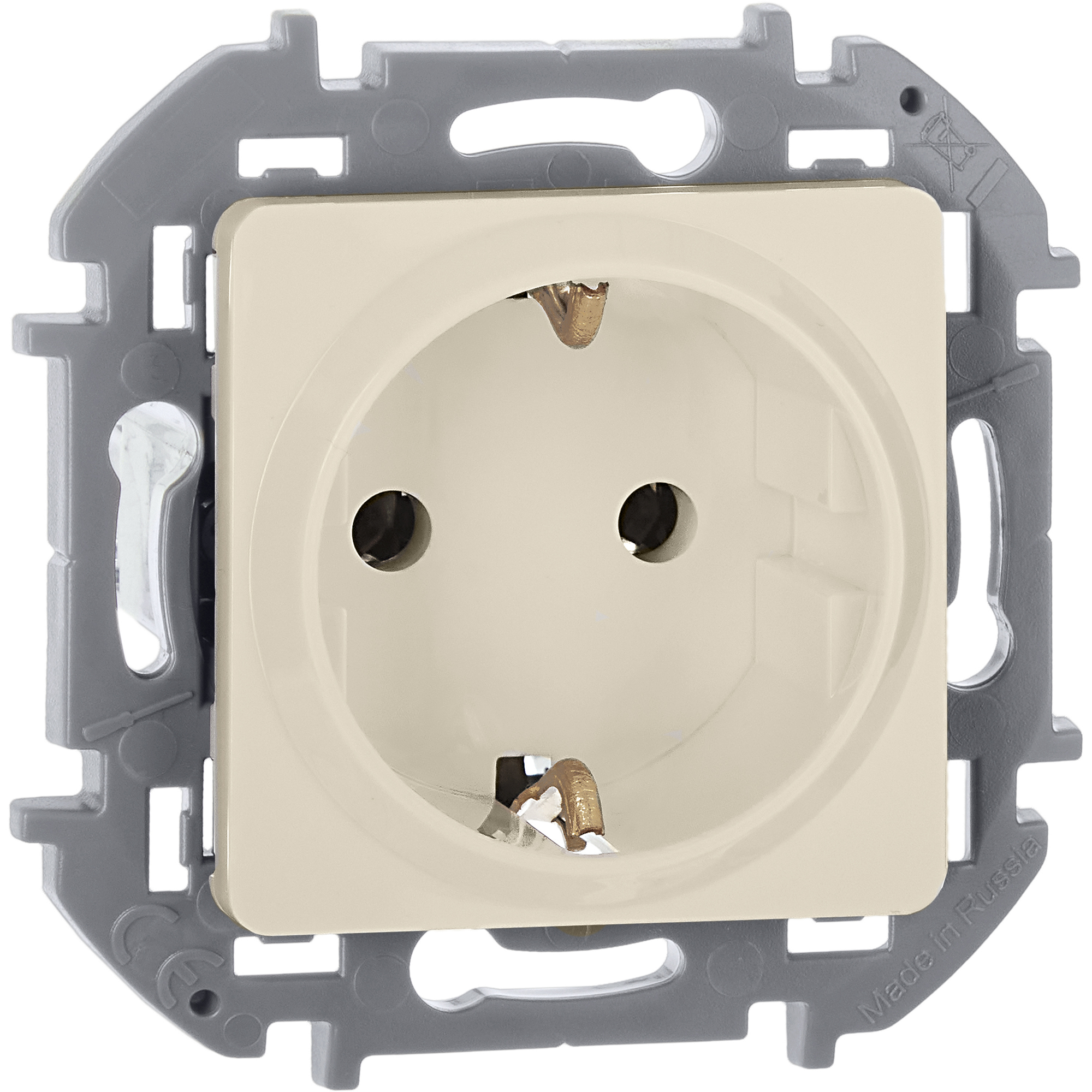 Розетка 2К+З немецкий стандарт 16 А 250 В~ INSPIRIA слоновая кость