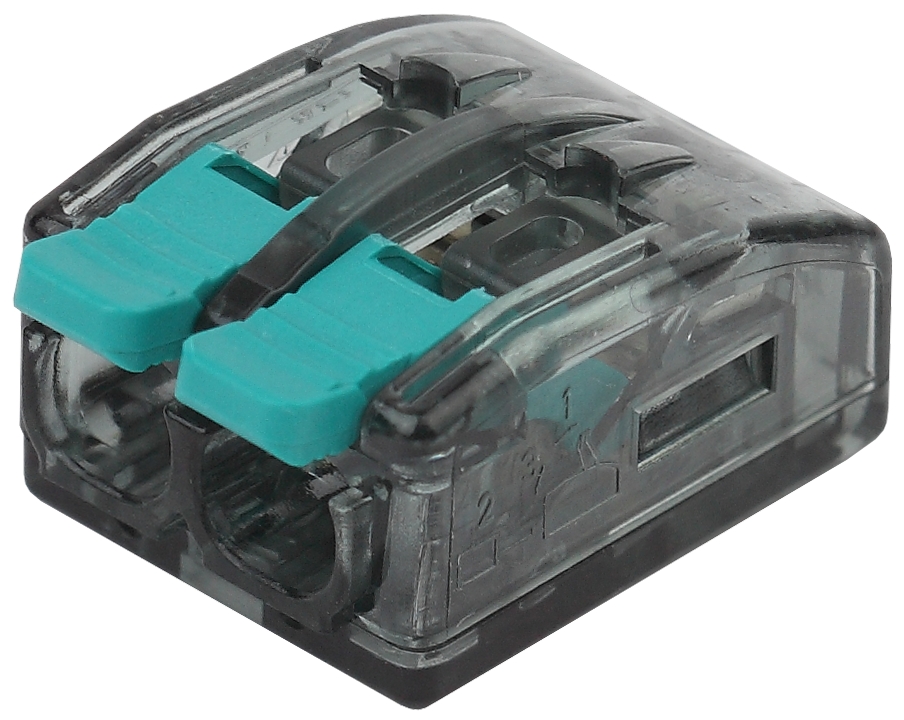 Клемма компактная серии 412 с рычагом, 2 отверстия, 0,5-4 мм2 NO-224-46