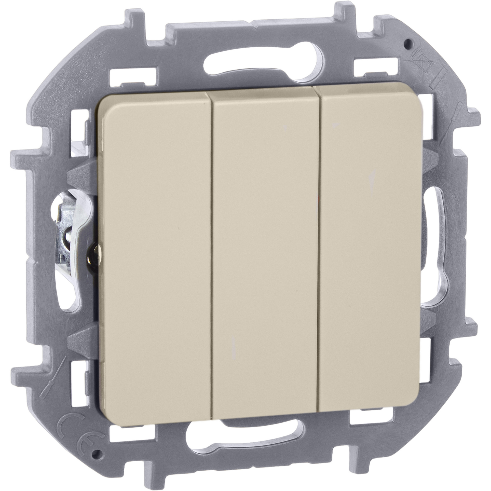 INSPIRIA Выключатель 3-клавишный 10А слоновая кость