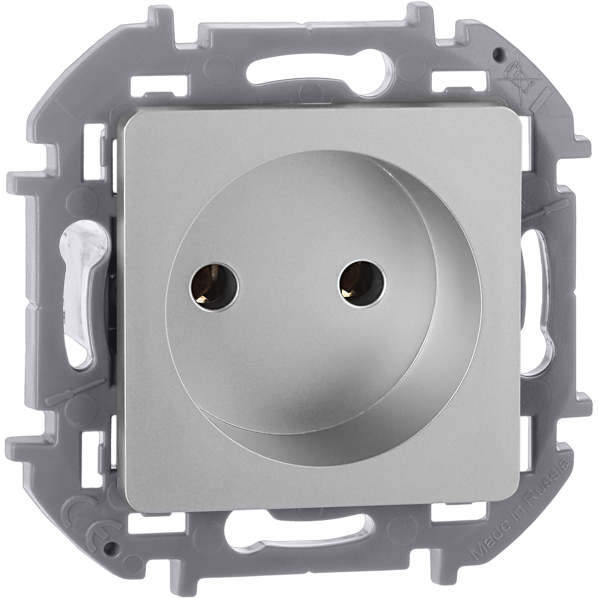 Розетка 2К 16 А 250 В~ INSPIRIA алюминий