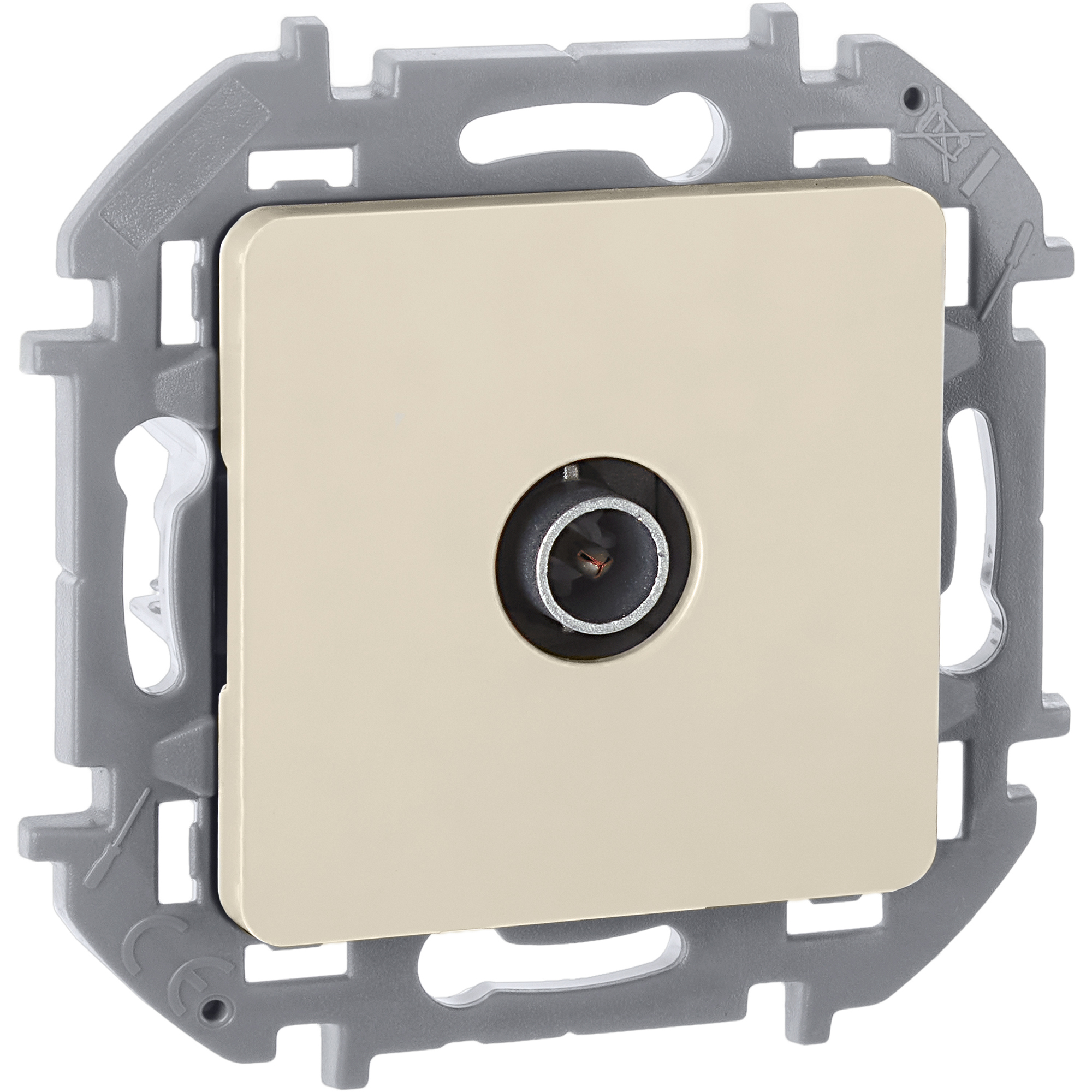 Розетка TV «звезда» 2 дБ 0 2400 мГц INSPIRIA слоновая кость