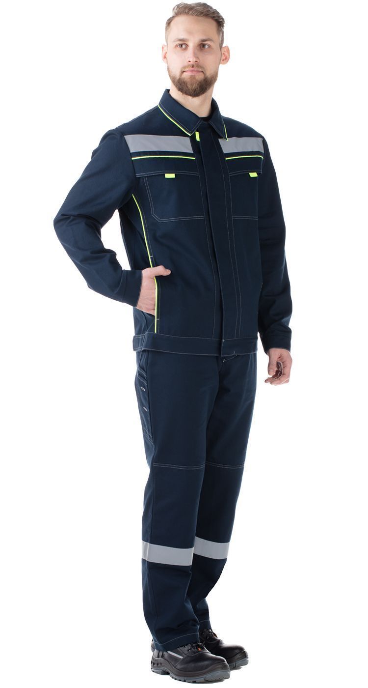 Костюм мужской Джокер-комфорт с бр. цв. т. син.-желт. р. 96-100/182-188