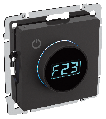 BRITE Термостат электронный с индикацией ТС10-1-БрЧ черный IEK