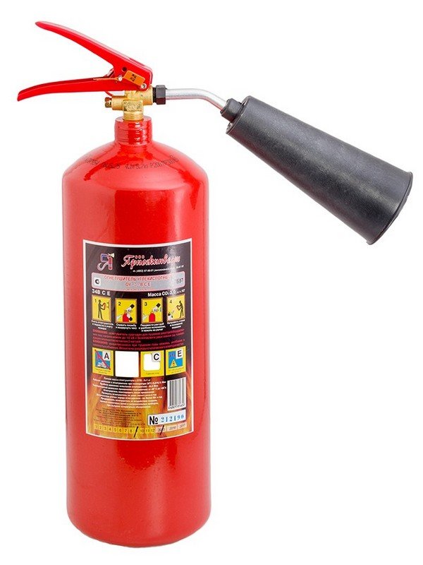 Огнетушитель углекислотный ОУ-3 ВСЕ-01 (сварная труба) d=114мм