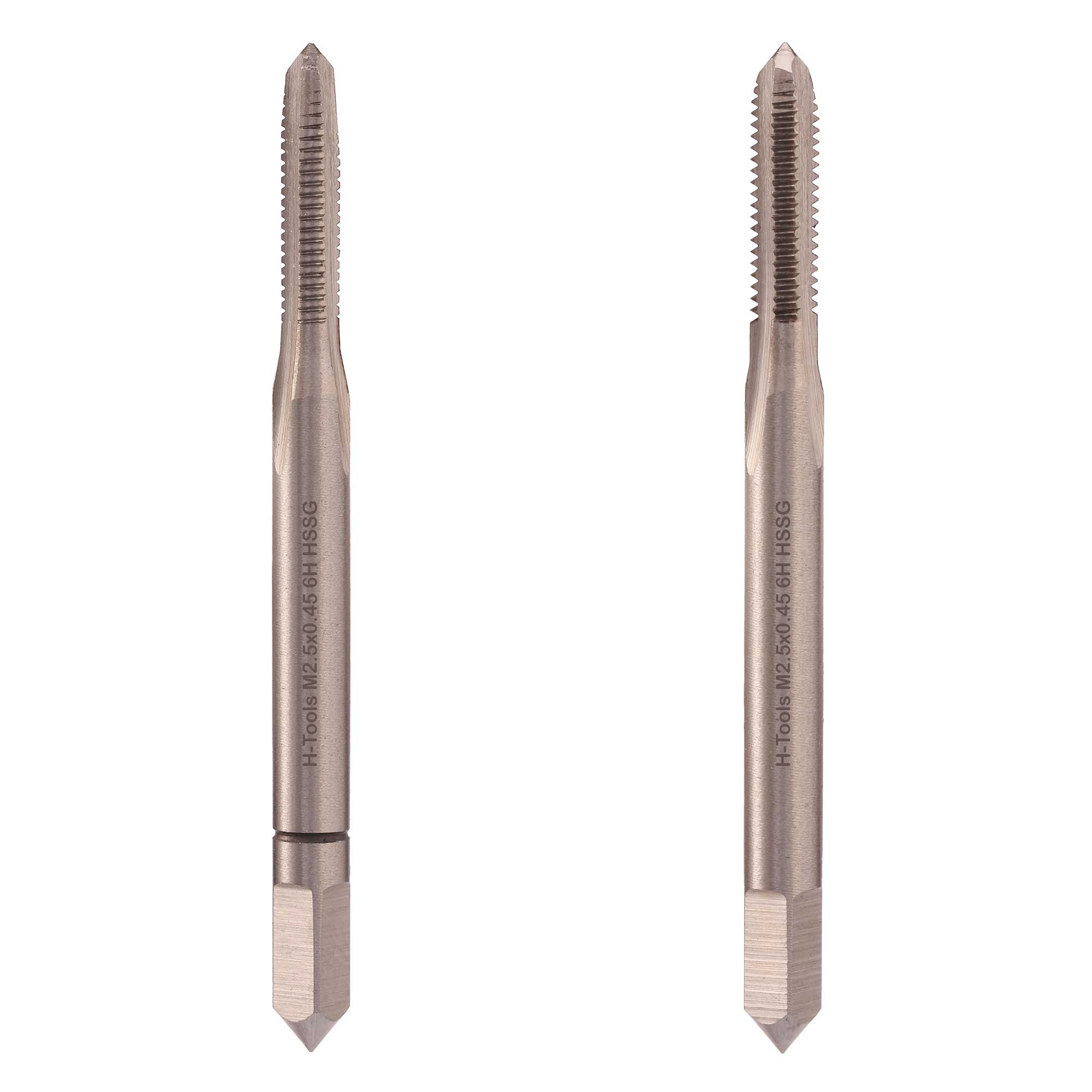 Метчик М 2.5х0.45 (Комплект 2шт) DIN352 HSS-G 6h 40мм a=2.1